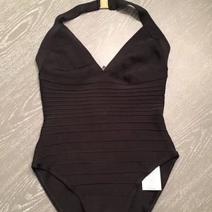 Herve Leger One Piece Bathing Suit